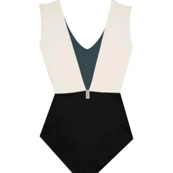 MYMARINI Bademode-- Women's Summerbody - Badeanzug Black / Grey / White