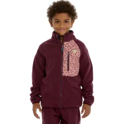 Namuk Trekkingbekleidung|Alltagsbekleidung-- Kid's Avan Bio-Fleecejacke Senso - Fleecejacke Mulberry / Dark Rose