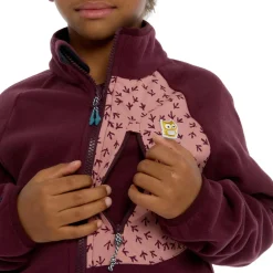 Namuk Trekkingbekleidung|Alltagsbekleidung-- Kid's Avan Bio-Fleecejacke Senso - Fleecejacke Mulberry / Dark Rose