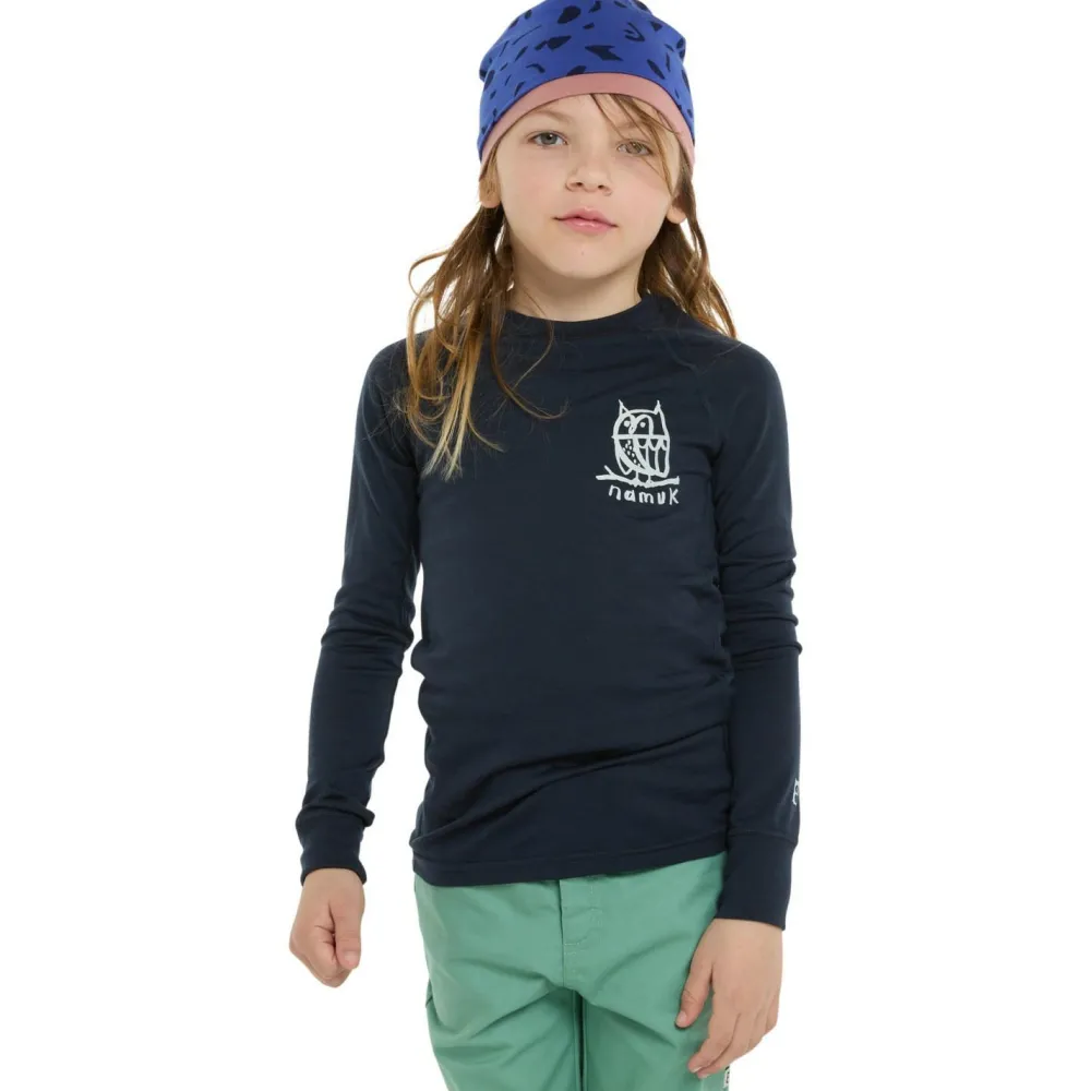- Kid's Uil Merino Longsleeve - Merinounterwäsche < Namuk Hot