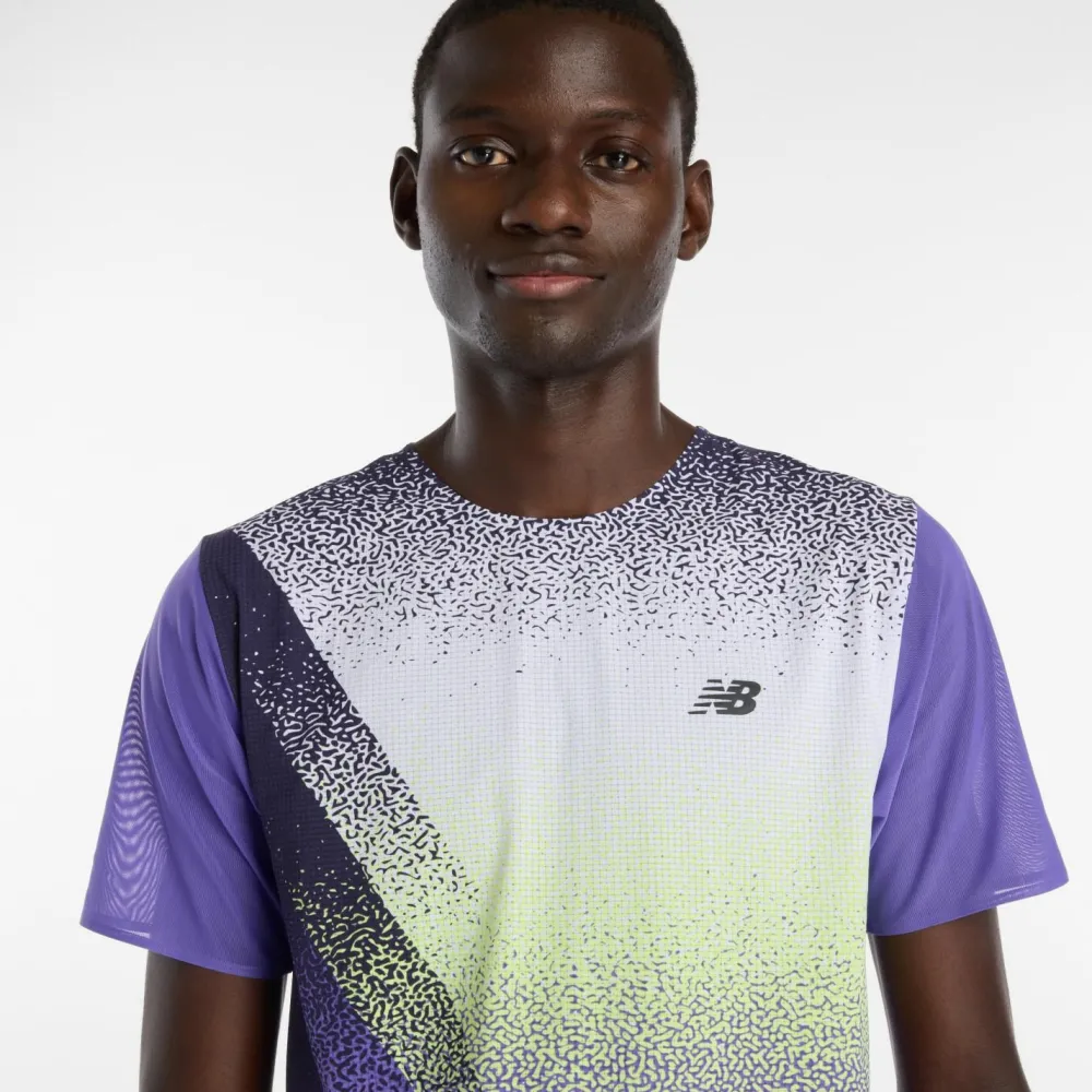 - Race Day Utra ight Printed T-hirt - aufhirt < New Balance