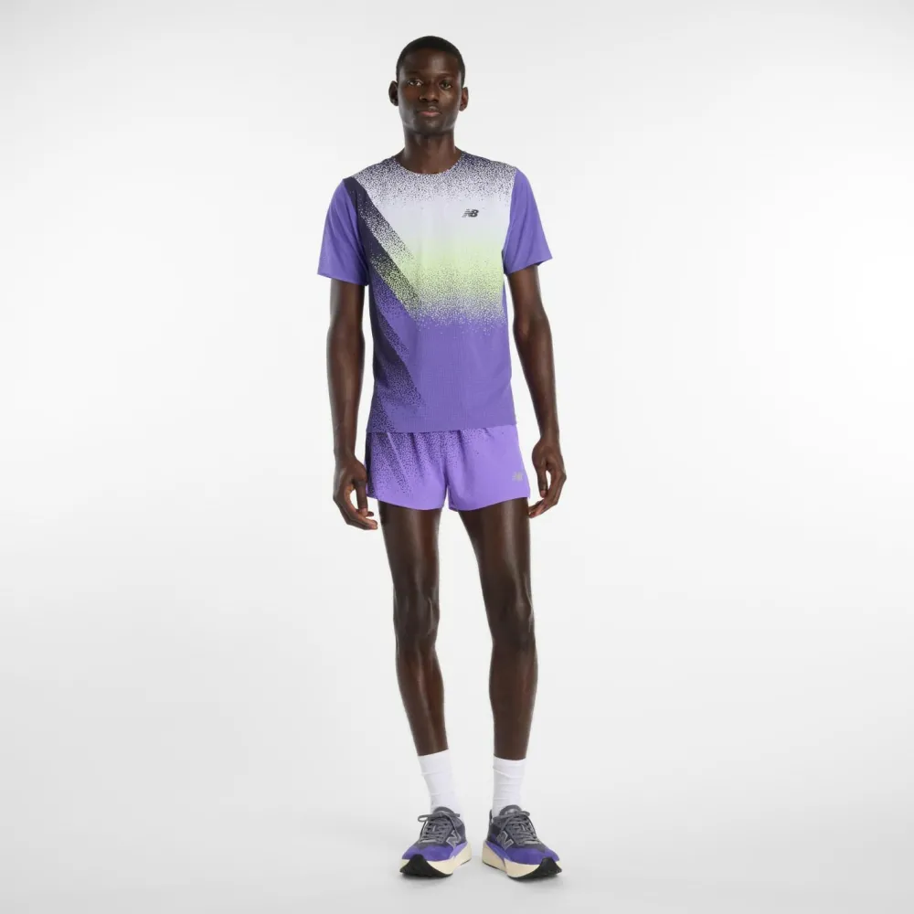- Race Day Utra ight Printed T-hirt - aufhirt < New Balance