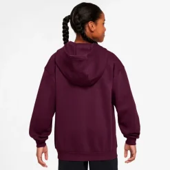 Nike Fitnessbekleidung|Freizeitjacken-- Big Kid's SW Club Fleece Oversized Full-Zip Hoodie - Freizeitjacke Bordeaux / White