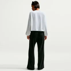 Nike Yogabekleidung|Fitnessbekleidung-- Women's NSW Chill FT Crew - Pullover Birch Heather / Black
