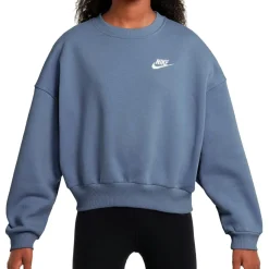 Kinder Nike - Girl' Club Fleece Boxy Crew-Neck weathirt - Pullover
