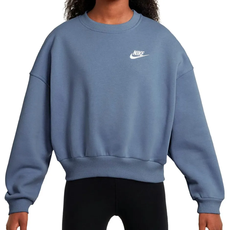 Kinder Nike - Girl' Club Fleece Boxy Crew-Neck weathirt - Pullover