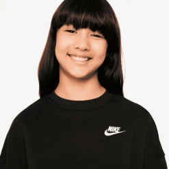 Kinder Nike - Girl' Club Fleece Boxy Crew-Neck weathirt - Pullover