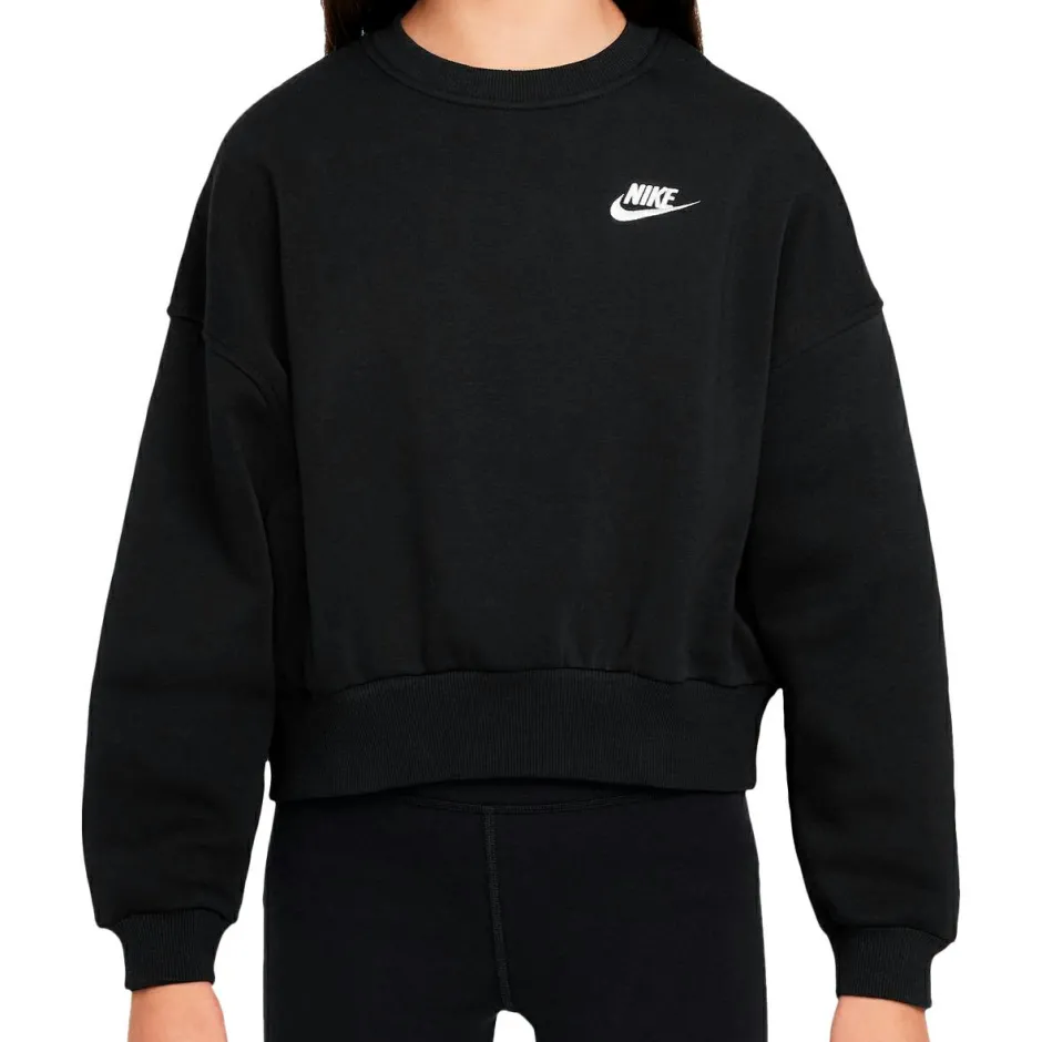 Kinder Nike - Girl' Club Fleece Boxy Crew-Neck weathirt - Pullover