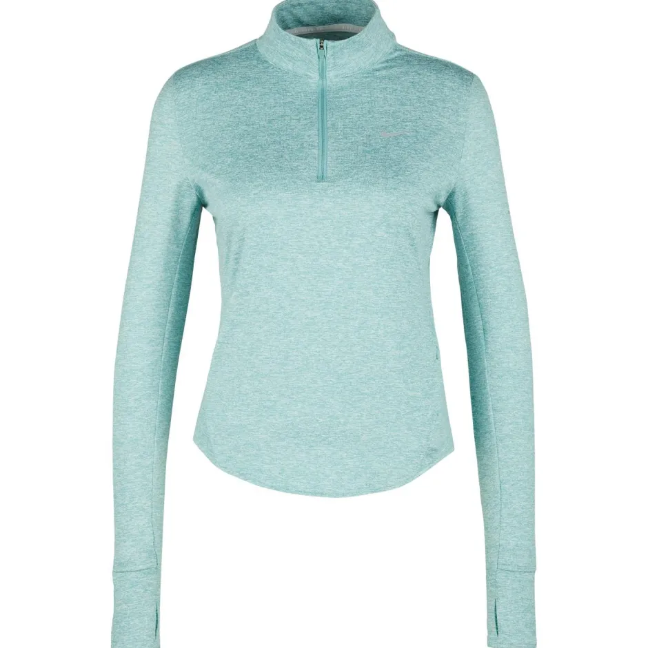 Nike Laufbekleidung|Shirts, Hemden & Longsleeves-- Women's Swift Dri-Fit UV 1/2-Zip Running Top - Laufshirt Cannon / Heather / Reflective Silver