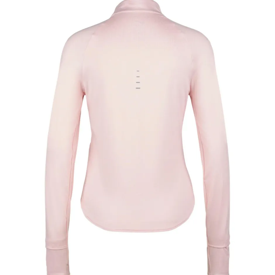 Nike Laufbekleidung|Shirts, Hemden & Longsleeves-- Women's Swift Dri-Fit UV 1/2-Zip Running Top - Laufshirt Cannon / Heather / Reflective Silver
