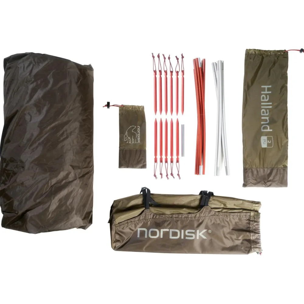 Nordisk - Halland 2 Pu (2.0) Tent - 2-Personen Zelt Dark Olive Discount