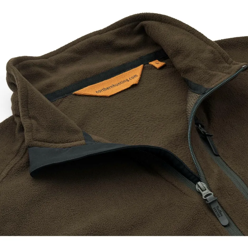 Northern Hunting Trekkingbekleidung|Pullover & Hoodies-- Kettil 1000 - Fleecepullover Dark Green / Grey