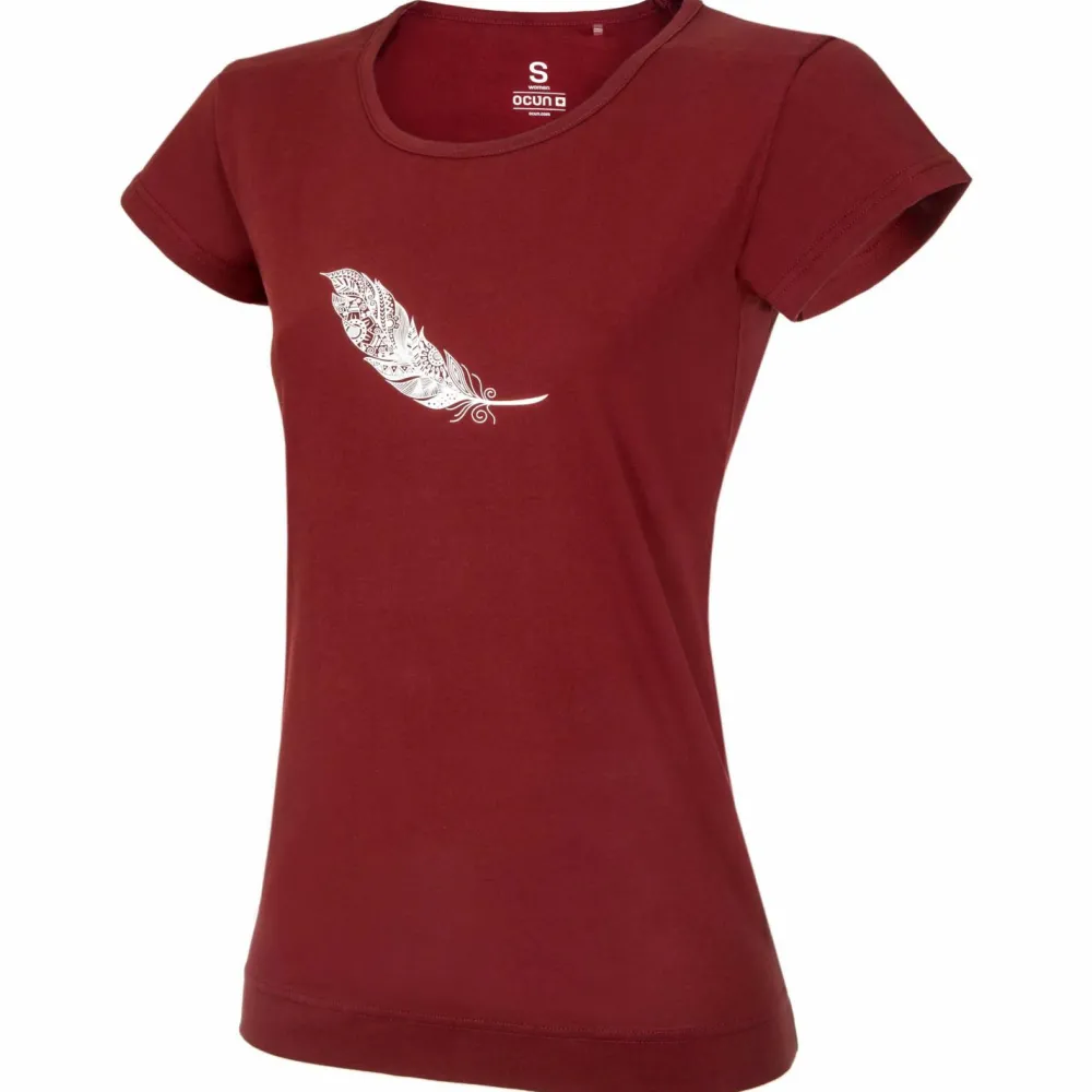 Ocun - Women's Classic T Organic Feather - T-Shirt Wine Syrah Best