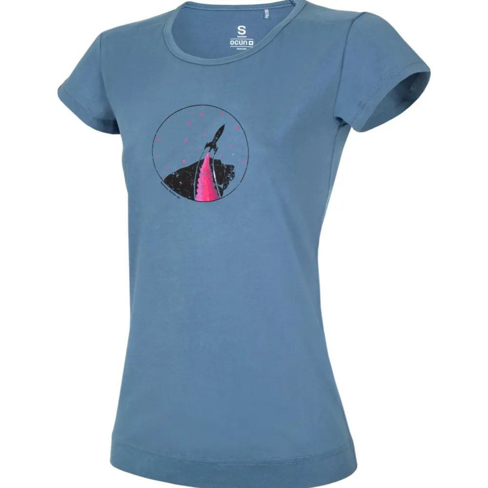 - Woen' Caic T Organic Rainbow Rocket - T-hirt < Ocun Outlet
