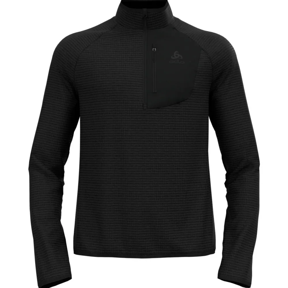 Odlo - Ascent Mid Layer 1/2 Zip - Fleecejacke Black Discount
