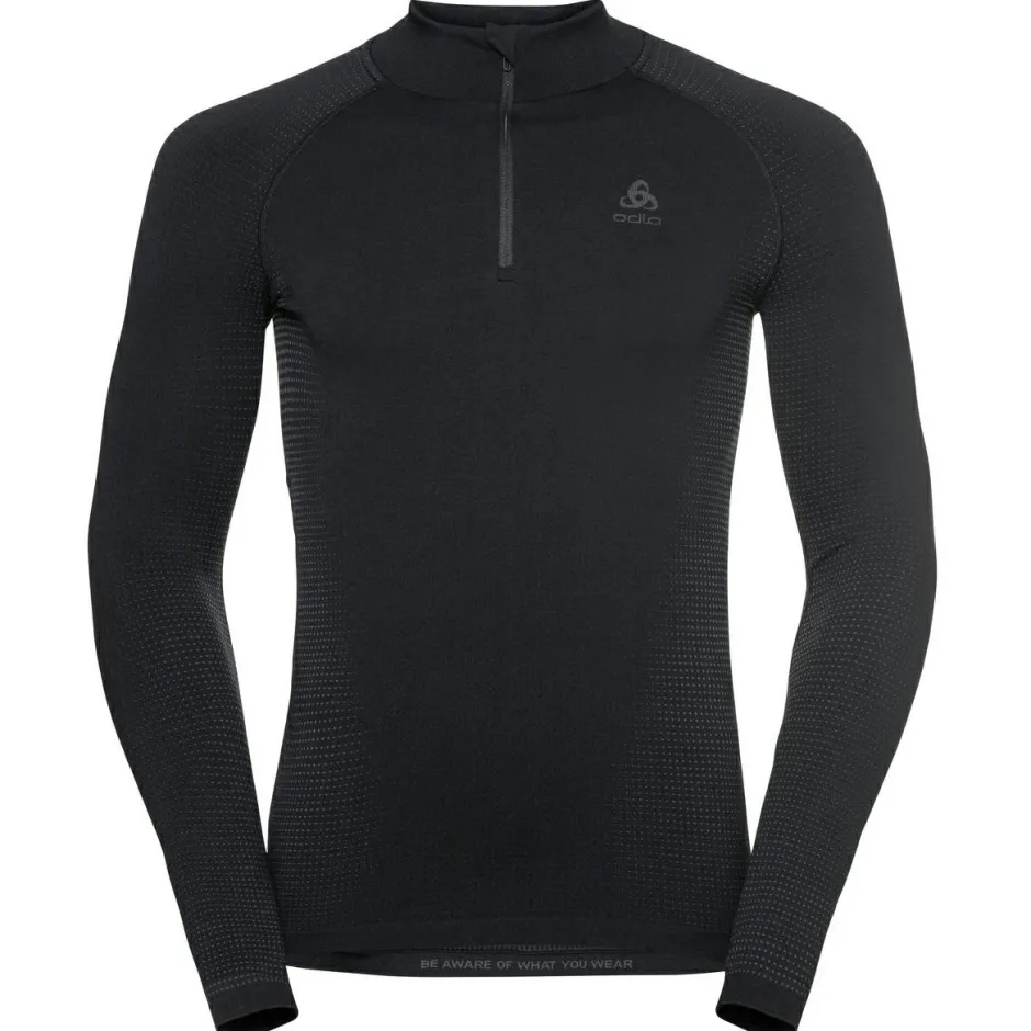 Odlo Skiunterwäsche|Unterwäsche-- Base Layer Top Turtle Neck L/S Half Zip Performa - Kunstfaserunterwäsche Black / New Odlo Graphite Grey