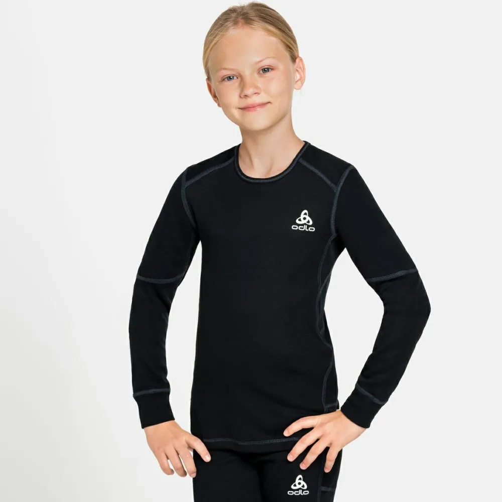 Odlo - Kid's Base Layer Top Crew Neck L/S Active X-Warm - Kunstfaserunterwäsche Black Clearance