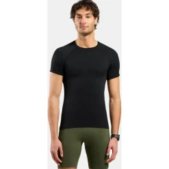 Odlo Trekkingbekleidung|Unterwäsche-- Performance X-Light Top Crew Neck S/S - Kunstfaserunterwäsche Black