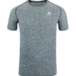 Odlo Laufbekleidung|Unterwäsche-- T-Shirt S/S Crew Neck Essential Seamless - Funktionsshirt Grey Melange II