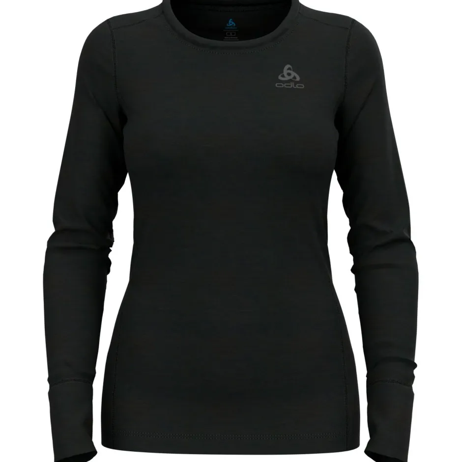 Odlo Skibekleidung|Merinounterwäsche-- Women's Baselayer Top Crew Neck L/S Merino 200 - Merinounterwäsche