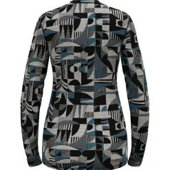 Odlo Skibekleidung|Merinounterwäsche-- Women's BL Top Crew Neck L/S Merino Heritage - Merinounterwäsche Provincial Blue / Black