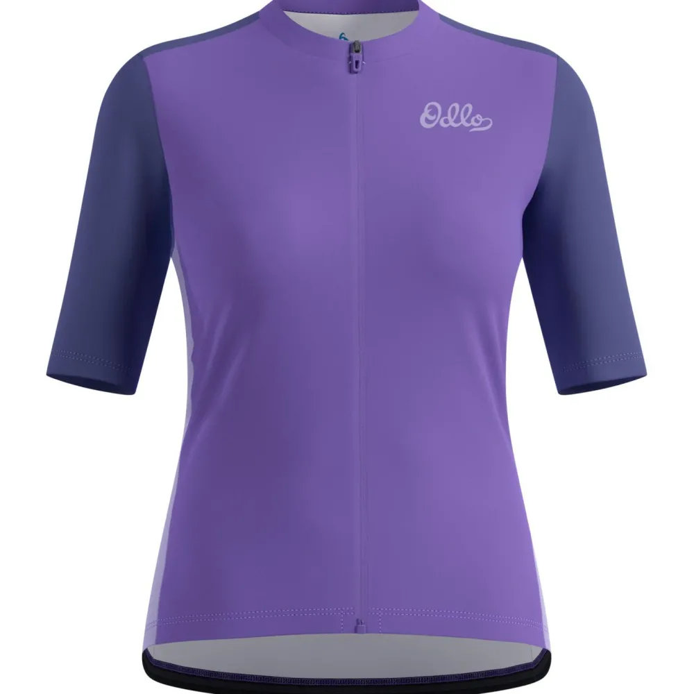 Odlo - Women's Essential Heritage Print Shirt S/S FZ - Radtrikot Outlet