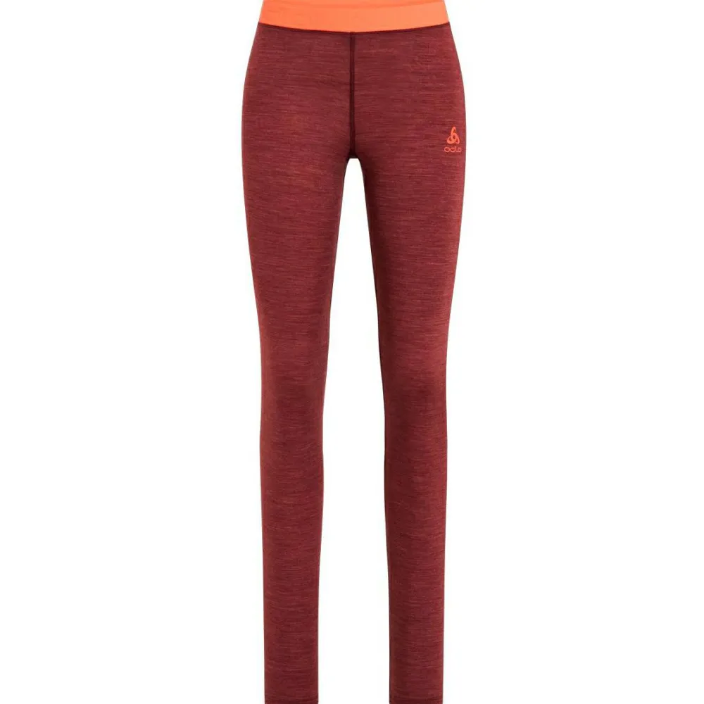 Odlo - Women's Natural Performance Wool 130 Base Layer Tights - Merinounterwäsche Spiced Apple Melange / Live Wire Hot
