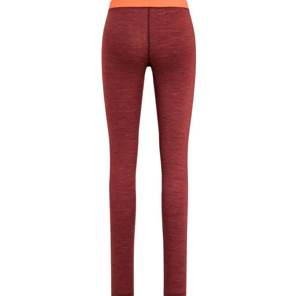 Odlo - Women's Natural Performance Wool 130 Base Layer Tights - Merinounterwäsche Spiced Apple Melange / Live Wire Hot