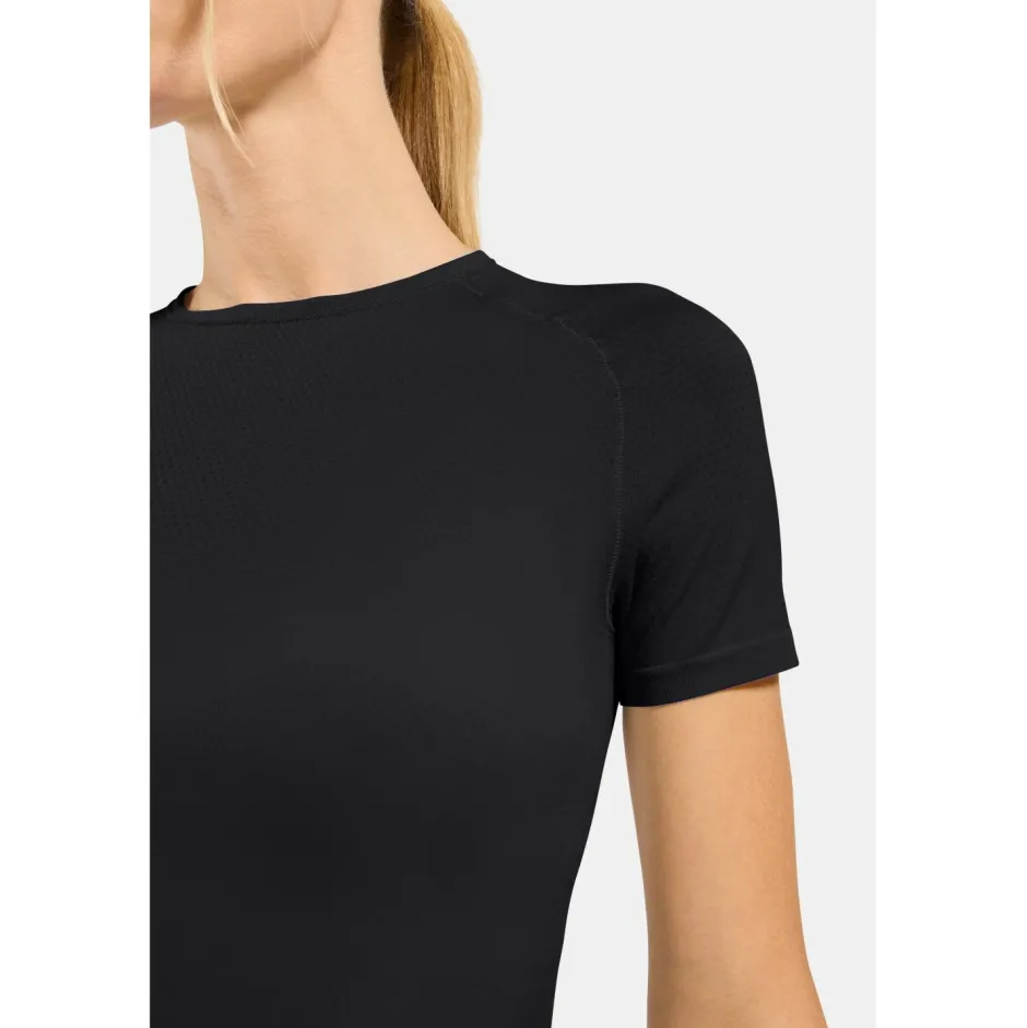 Odlo Trekkingbekleidung|Unterwäsche-- Women's Performance X-Light Top Crew Neck S/S - Kunstfaserunterwäsche Black