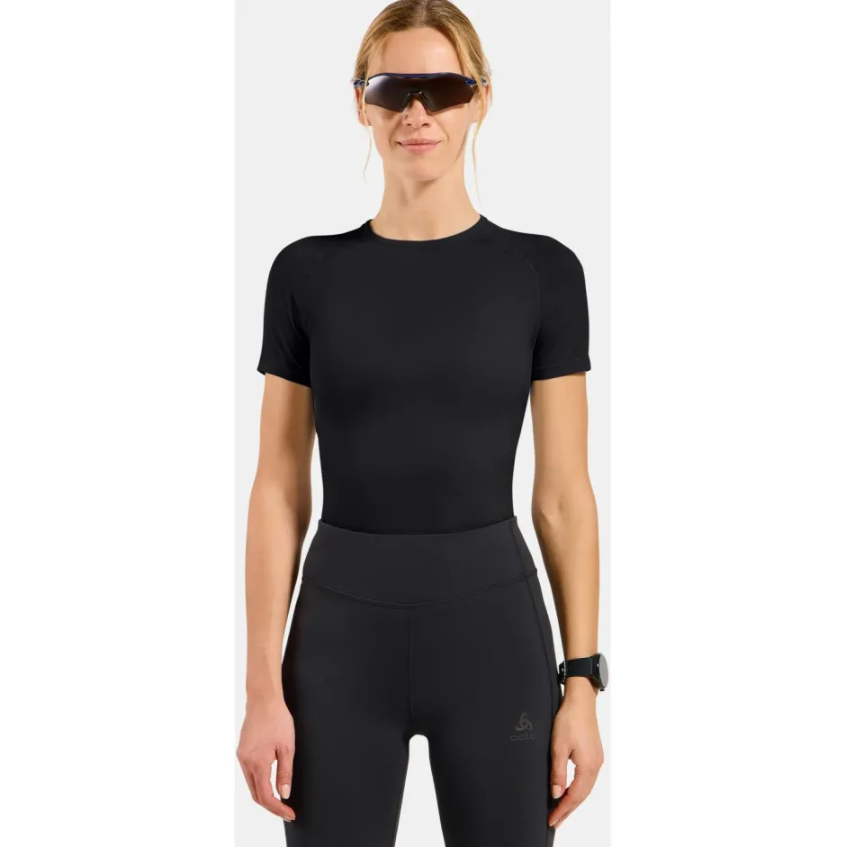 Odlo Trekkingbekleidung|Unterwäsche-- Women's Performance X-Light Top Crew Neck S/S - Kunstfaserunterwäsche Black