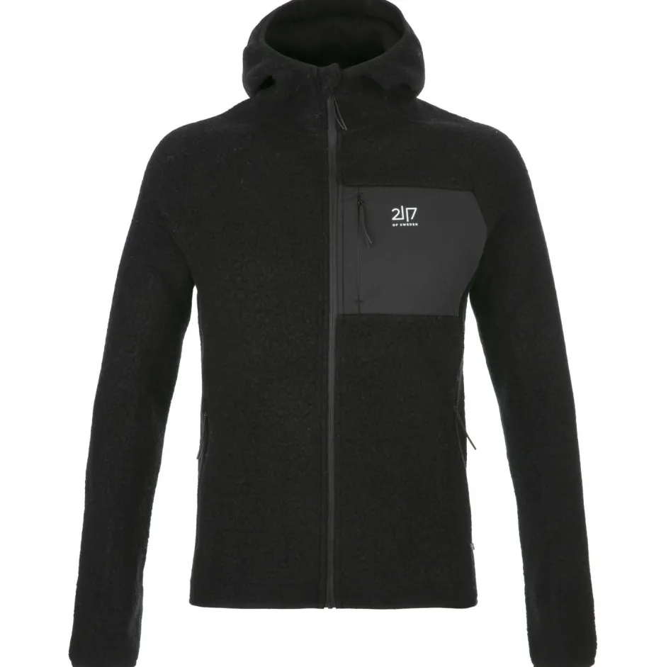 2117 of Sweden Skibekleidung|Wanderbekleidung-- Skord Pile Hoodie - Fleecejacke Black