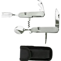 Origin Outdoors - Biwak Survival Besteck - Besteck-Set Metallic / Black Discount