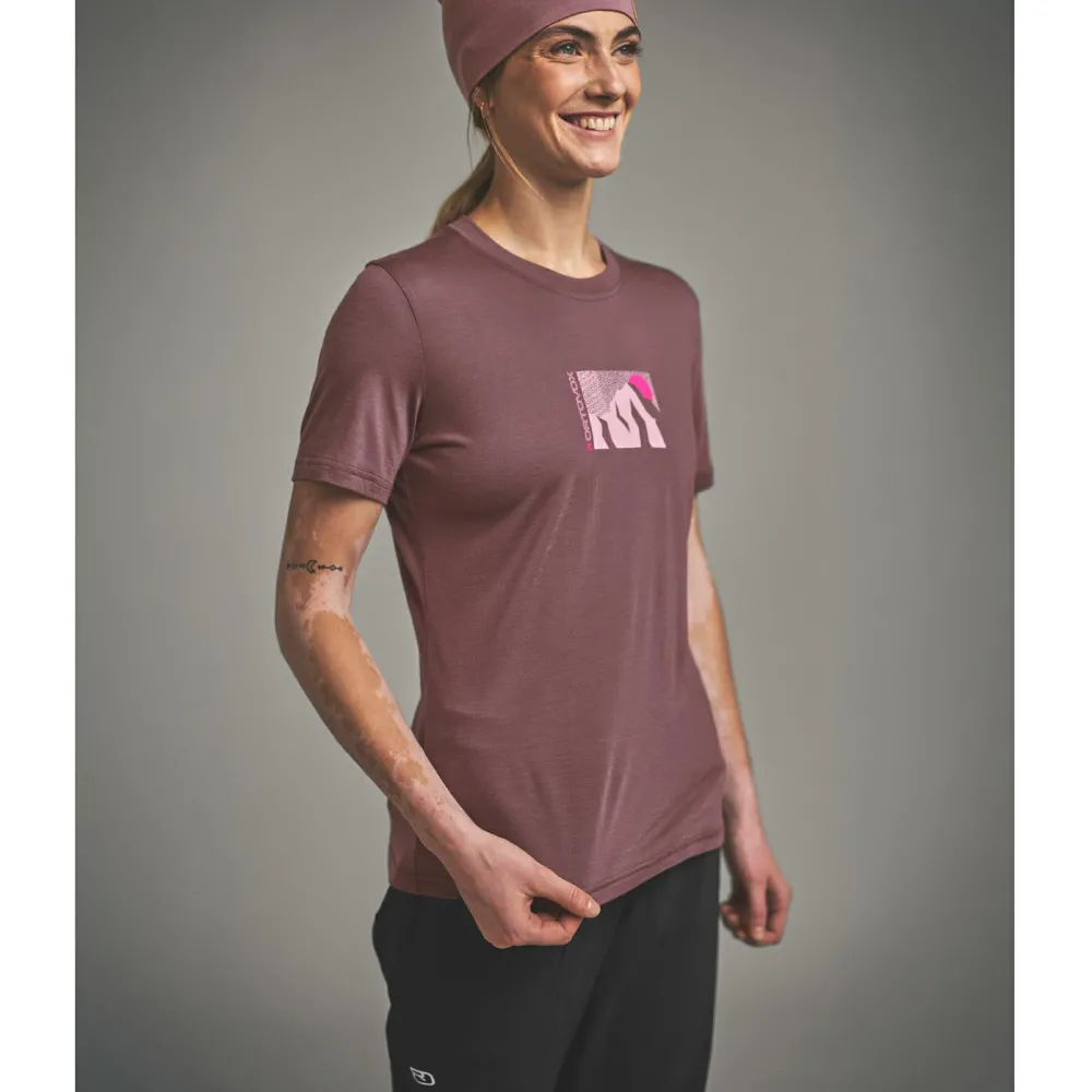 Ortovox - Women's 120 Cool Tec Mountain Sun T-Shirt - Merinoshirt Hot
