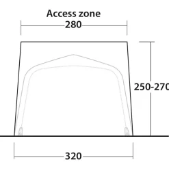 Outwell - Tall Connection Parkville 200SA - Zelterweiterung