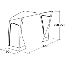 Outwell - Tall Connection Parkville 200SA - Zelterweiterung