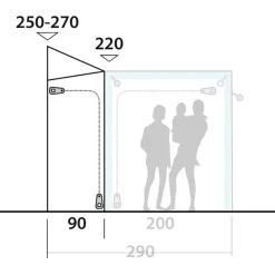 Outwell - Tall Connection Parkville 200SA - Zelterweiterung