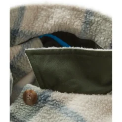 Passenger Alltagsbekleidung|Jacken-- Women's Cloudy Recycled Sherpa Fleece Shirt - Fleecejacke Pistachio Check