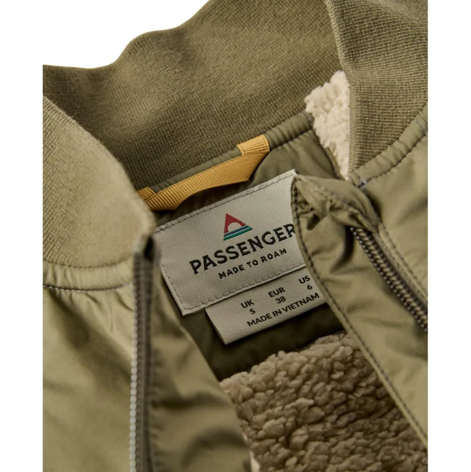 Passenger Freizeitjacken|Alltagsbekleidung-- Women's Lucia Sherpa Lined Bomber Jacket - Freizeitjacke Dusty Olive