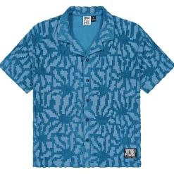 Picture - Spongy Shirt - Hemd Blue Flower Embossed Online