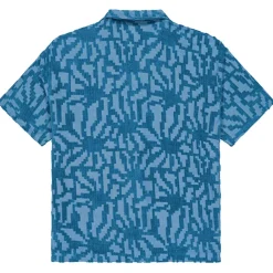 Picture - Spongy Shirt - Hemd Blue Flower Embossed Online