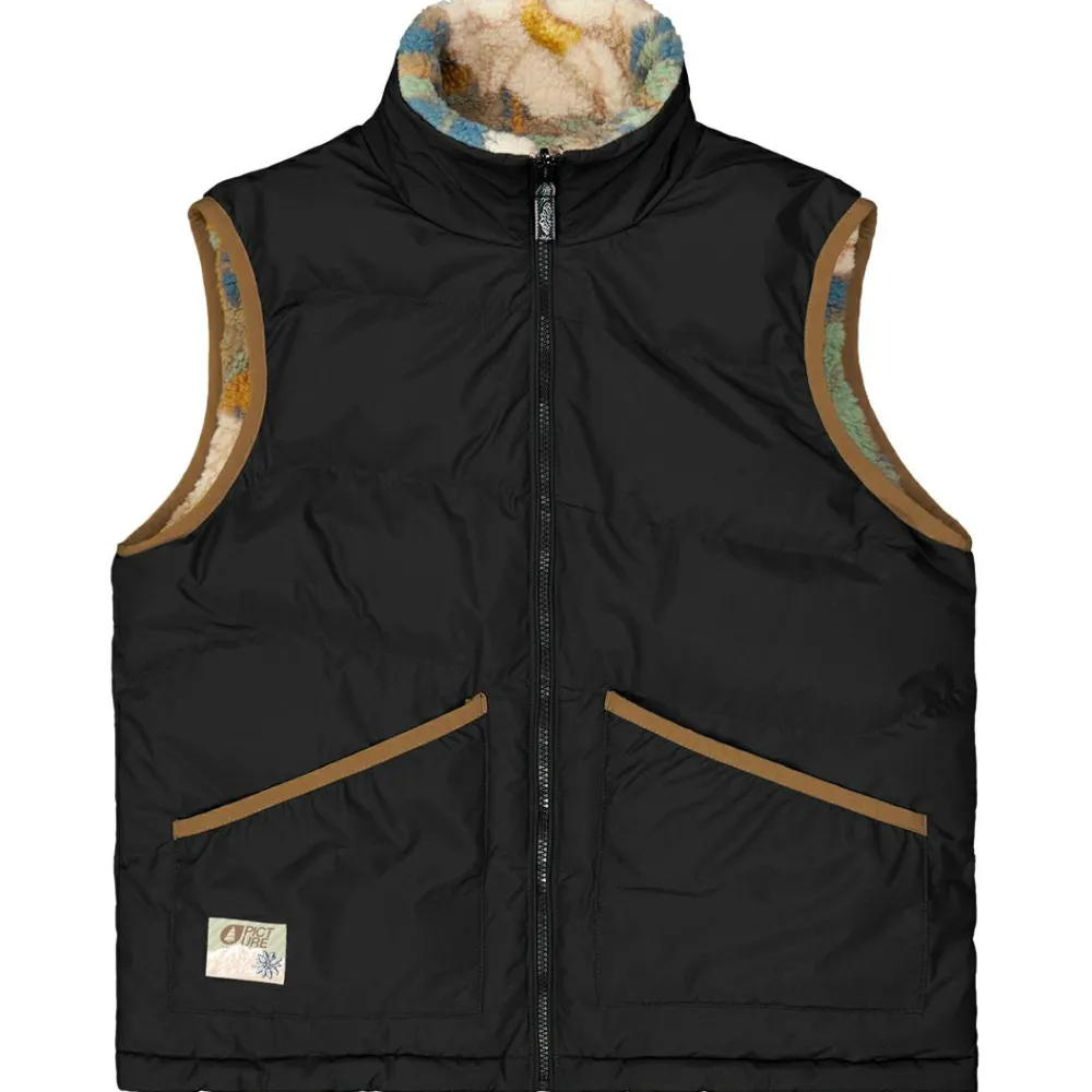 Picture - Women's Hylla Reversible Vest - Kunstfaserweste Black Timeless Flower Clearance