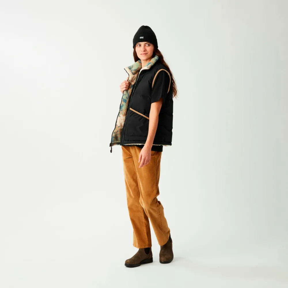 Picture - Women's Hylla Reversible Vest - Kunstfaserweste Black Timeless Flower Clearance