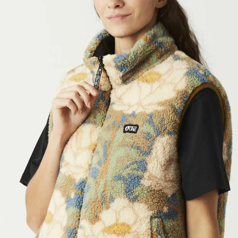 Picture - Women's Hylla Reversible Vest - Kunstfaserweste Black Timeless Flower Clearance