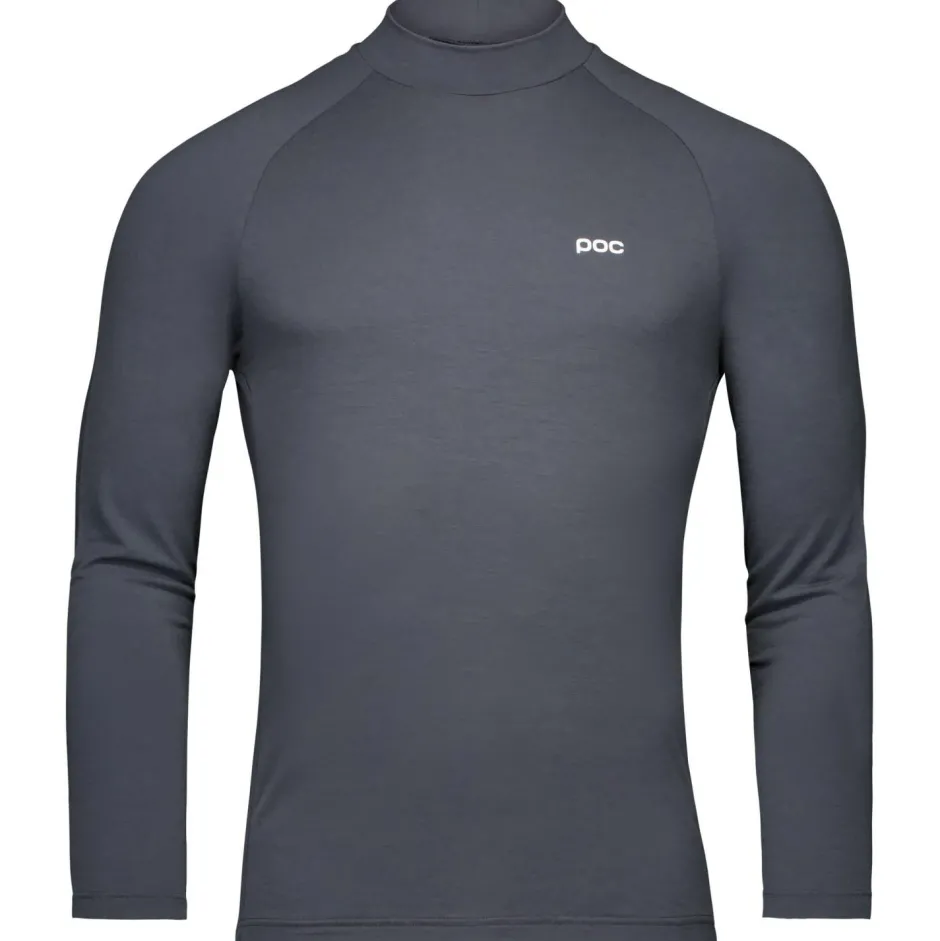 POC Fahrradbekleidung|Radunterwäsche-- Layer Merino Mock Neck Jersey - Radunterhemd Sylvanite Grey
