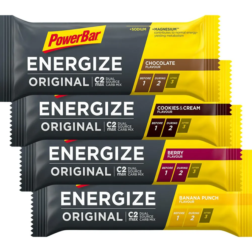 PowerBar - Energize 3+1 Multipack Choco/Cookies/Berry/Banana - Energieriegel Hot