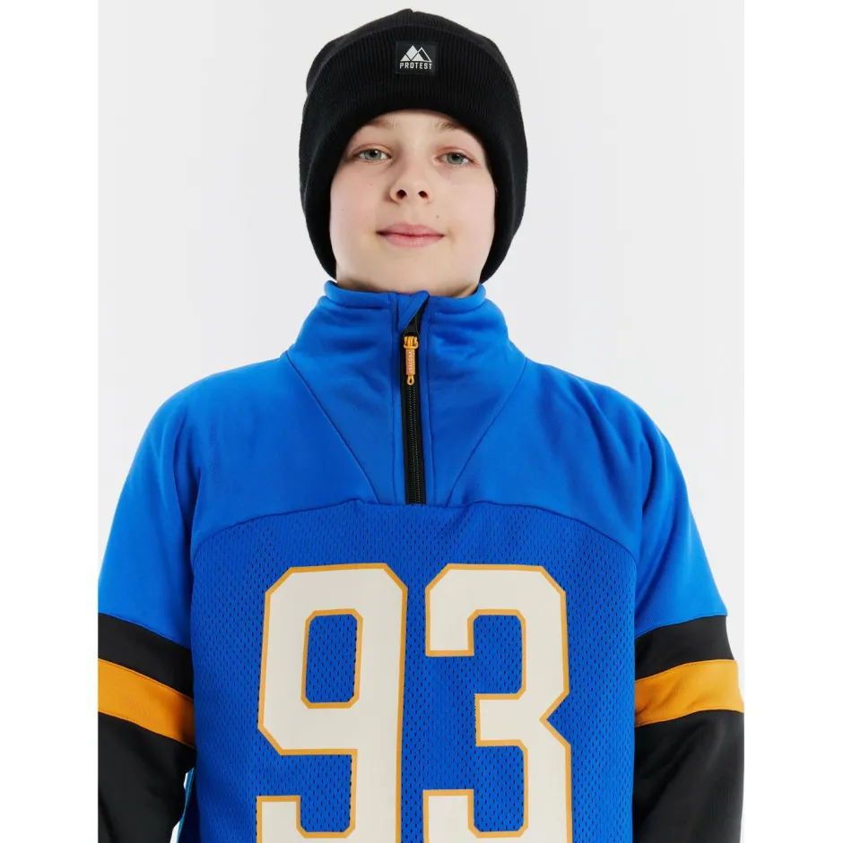 Protest Skibekleidung|Skipullover-- Kid's PRTRuben Jr 1/4 Zip Active Top - Fleecepullover Vibrant Blue