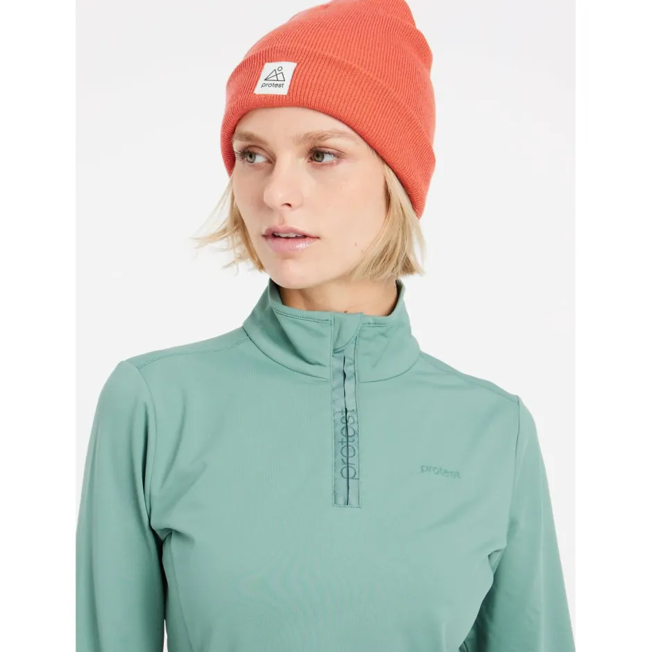 Protest Skibekleidung|Skipullover-- Women's PRTFabriz 1/4 Zip Top - Fleecepullover Tosca Red