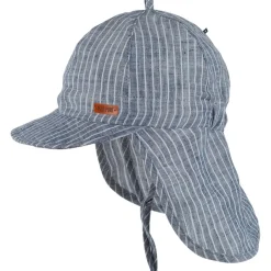 Pure Pure - Kid's Nackenschutz Leinen gestreift - Cap