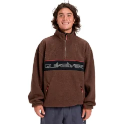 Quiksilver Pullover & Hoodies|Alltagsbekleidung-- Omni Sherpa Half-Zip - Fleecepullover Chocolate Brown