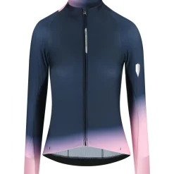 Q36.5 - Women's Gregarius Hybrid Collar Fade L/S Jersey - Radtrikot Nautica Blue Clearance